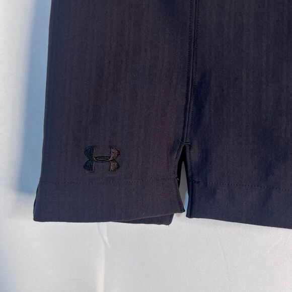 Under Armour Performance Black Golf Mini Skirt Side Zip Front Slits Size 8 MD - Picture 4 of 12